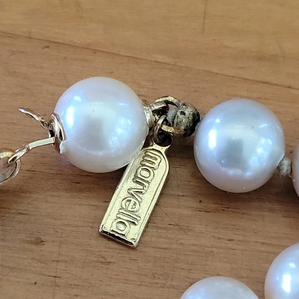 Vintage MARVELLA Faux Pearl Necklace 28 Inch Knotted Long Strand 64g